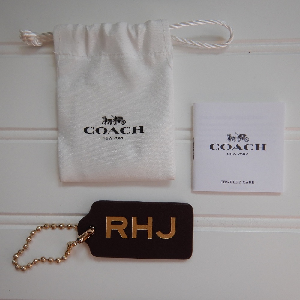 Coach Custom Hangtag Bag Charm “RHJ”